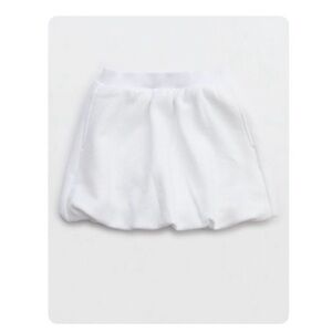 aerie White Mini Bubble Skirt
